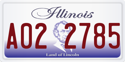 IL license plate A022785