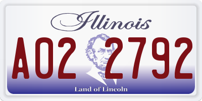IL license plate A022792