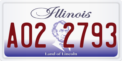 IL license plate A022793