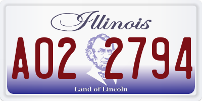 IL license plate A022794