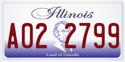 IL license plate A022799