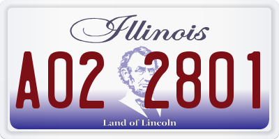 IL license plate A022801