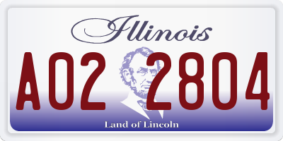 IL license plate A022804