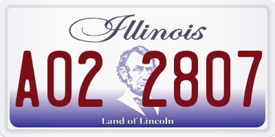 IL license plate A022807