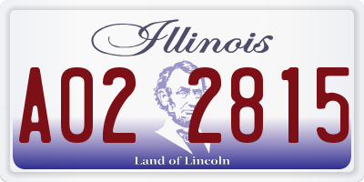 IL license plate A022815