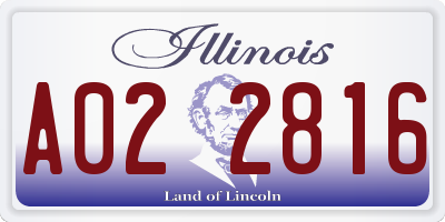 IL license plate A022816