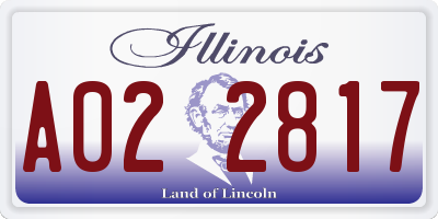 IL license plate A022817