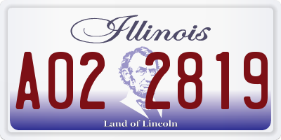 IL license plate A022819