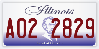 IL license plate A022829