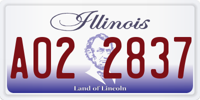 IL license plate A022837