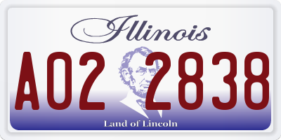 IL license plate A022838