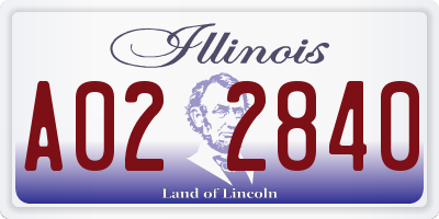 IL license plate A022840