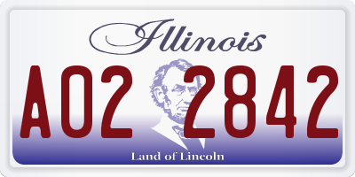 IL license plate A022842