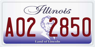 IL license plate A022850