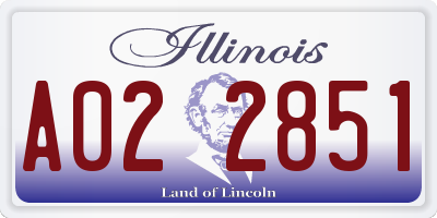IL license plate A022851
