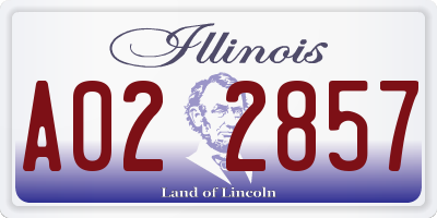IL license plate A022857