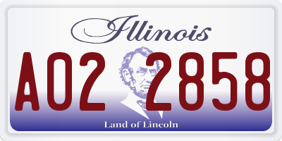 IL license plate A022858