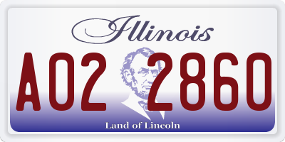 IL license plate A022860
