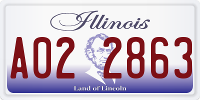IL license plate A022863