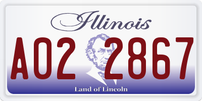 IL license plate A022867
