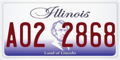 IL license plate A022868