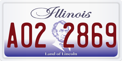 IL license plate A022869