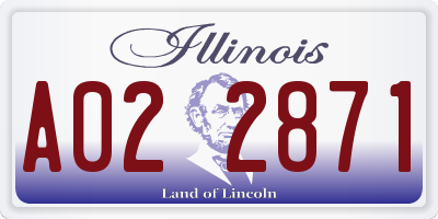 IL license plate A022871