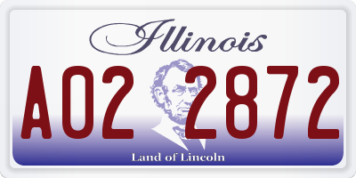 IL license plate A022872