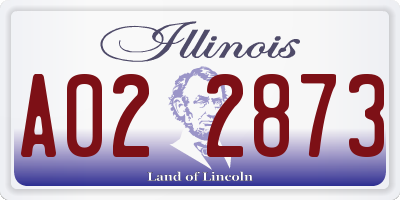 IL license plate A022873