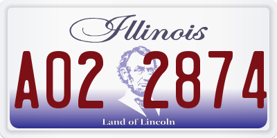 IL license plate A022874