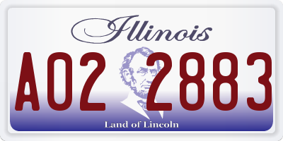 IL license plate A022883