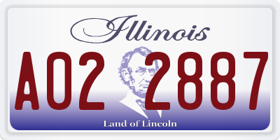 IL license plate A022887