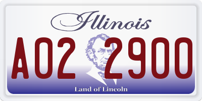 IL license plate A022900