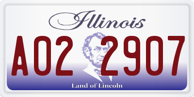 IL license plate A022907
