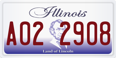 IL license plate A022908