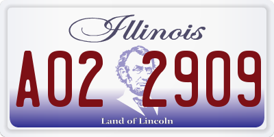 IL license plate A022909