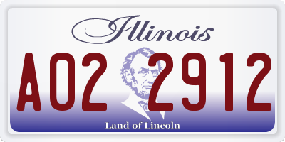 IL license plate A022912