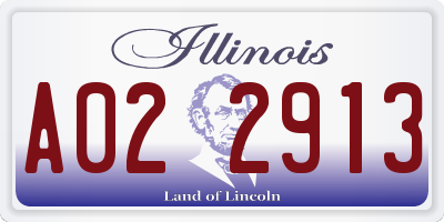 IL license plate A022913