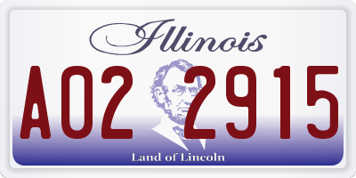 IL license plate A022915