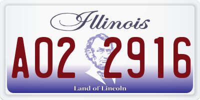 IL license plate A022916