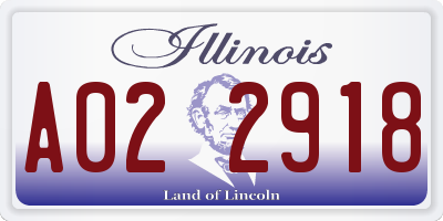 IL license plate A022918