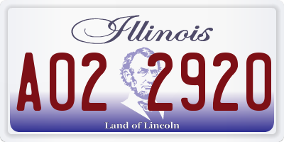 IL license plate A022920