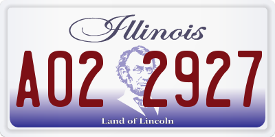 IL license plate A022927