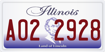 IL license plate A022928