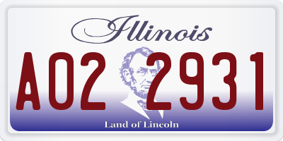 IL license plate A022931