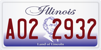 IL license plate A022932