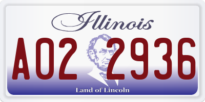 IL license plate A022936