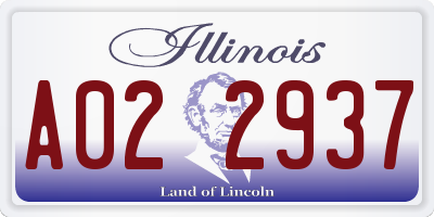 IL license plate A022937
