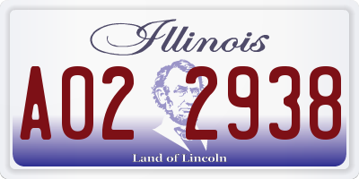 IL license plate A022938