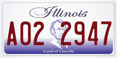 IL license plate A022947